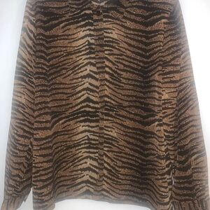 Trendy Fall Animal Print Long Sleeve Top/Jacket  Size L